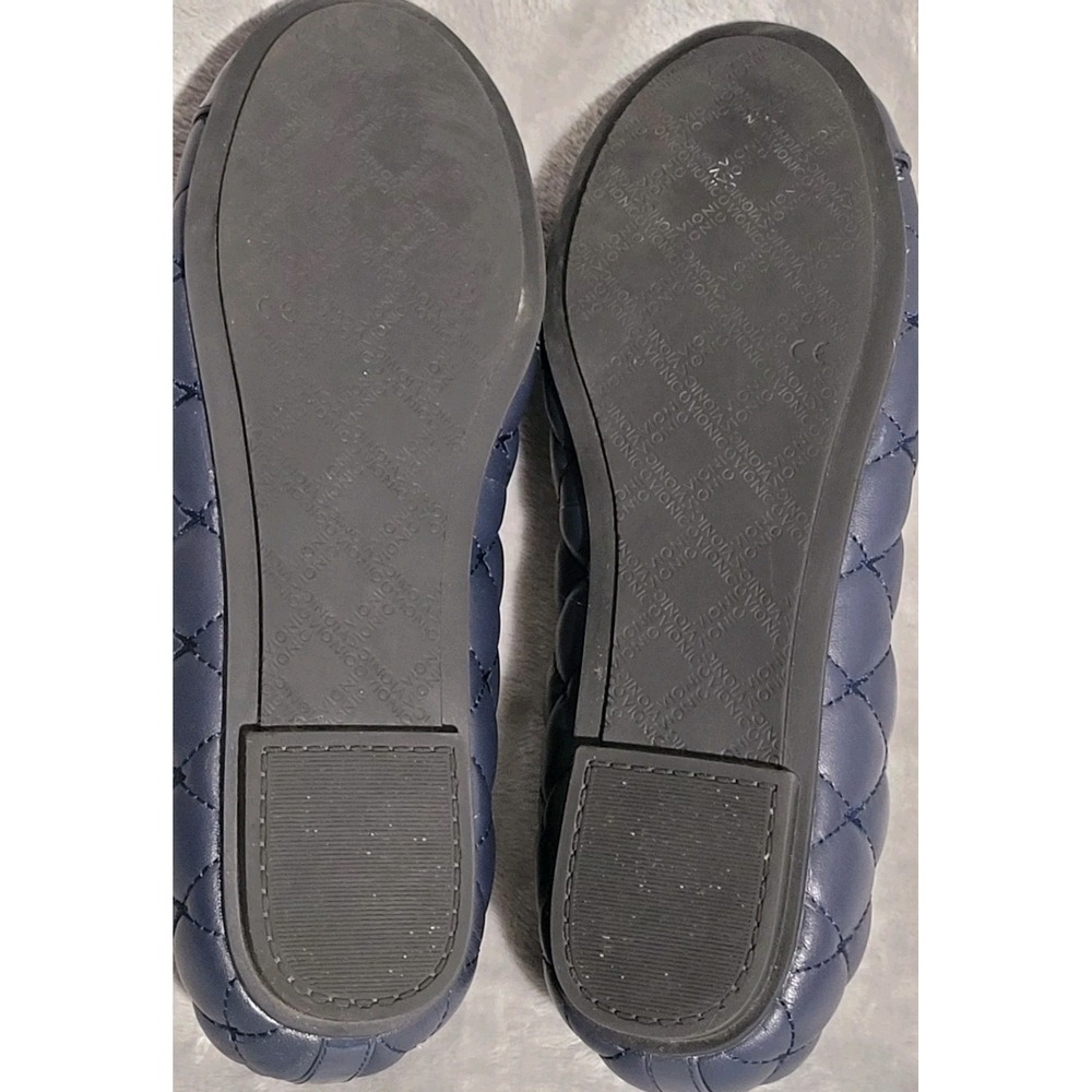 Vionic Desiree quilted ballet flats Navy US 8 comfort patent leather cap toe - Picture 2 of 6